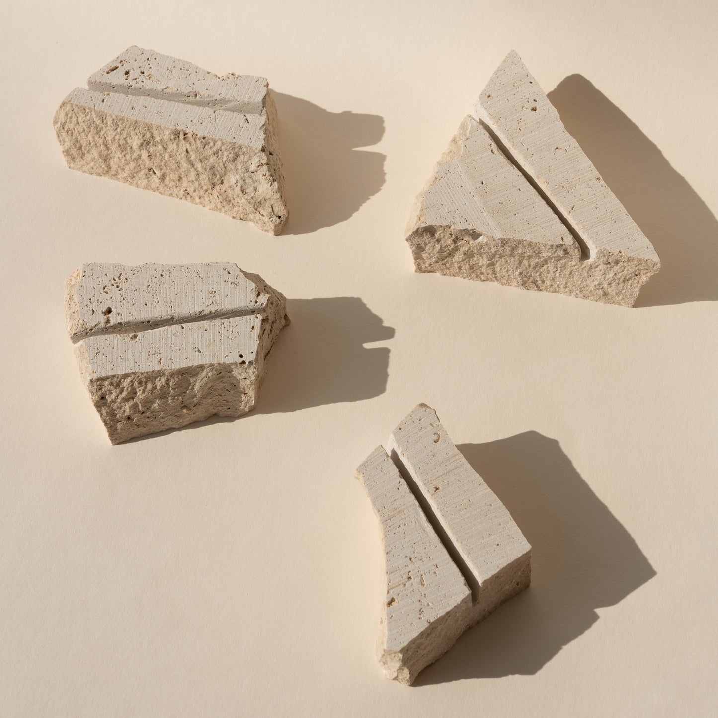 Travertine Stone Card Holder
