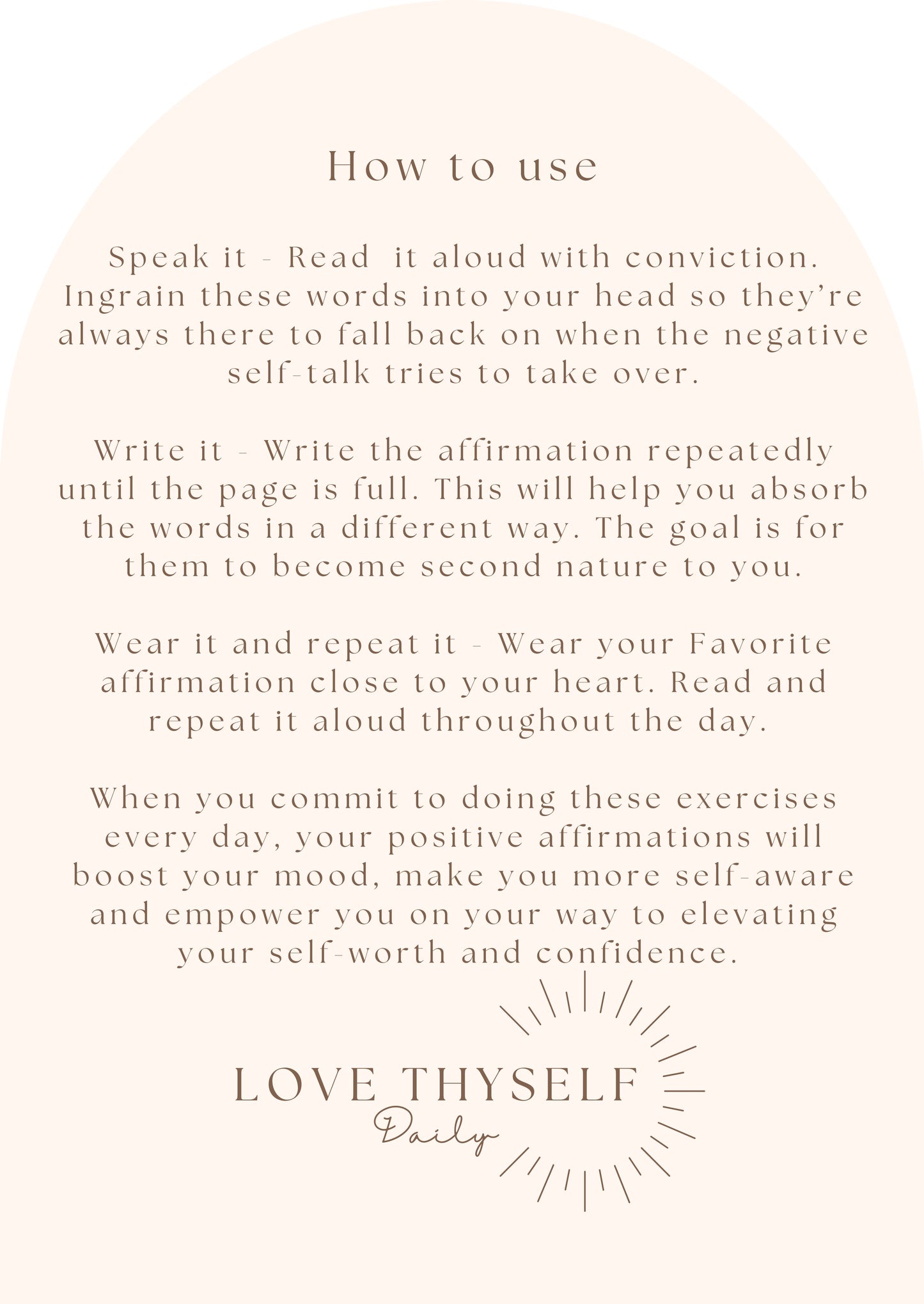 Love Thyself Daily - Digital Deck of Affirmations to Download