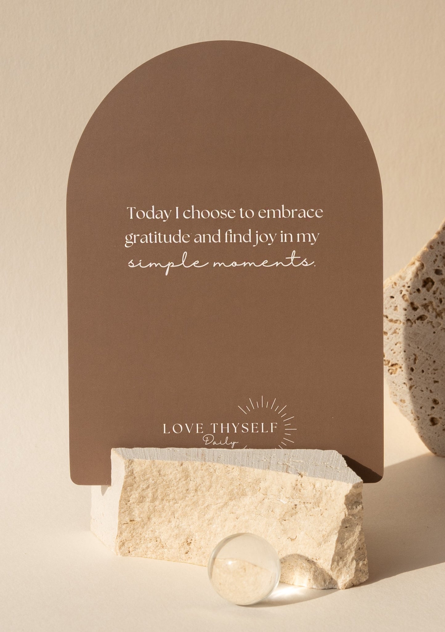 Travertine Stone Card Holder